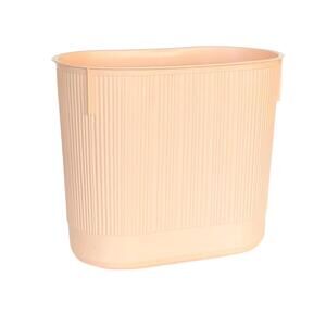 1980s Vintage Peach Art Deco Style Wastebasket - Rubbermaid